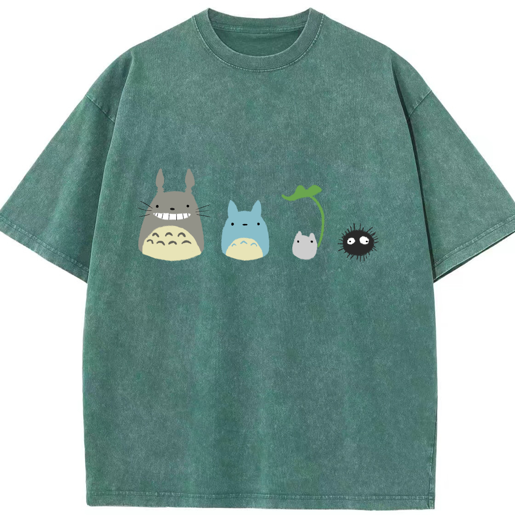 （画像用） となりのトトロ 草壁メイ 草壁サツキ My Neighbor Totoro Satsuki Kusakabe Mei Kusakabe 綿100% ヴィンテージ風 半袖Tシャツ（フロントプリント）